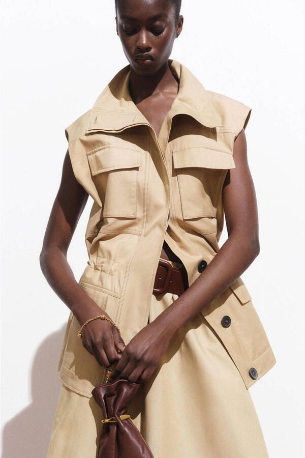 Mango gilet beige