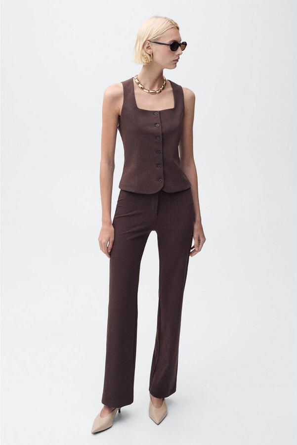 Mango gilet bruin - Foto 2