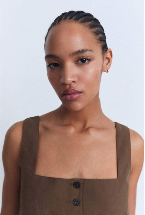 Mango gilet bruin - Foto 2