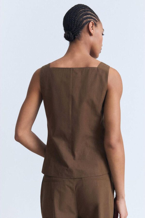 Mango gilet bruin - Foto 3