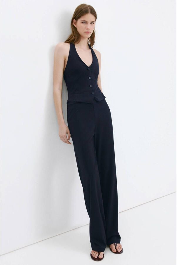 Mango gilet donkerblauw