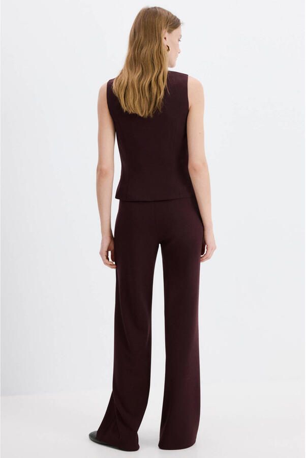 Mango gilet donkerrood - Foto 3