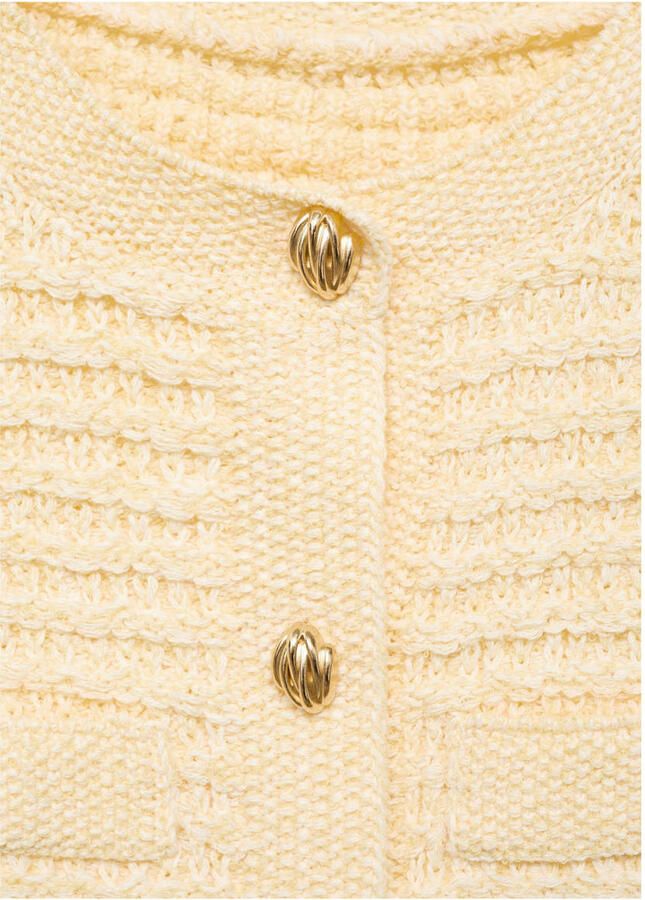 Mango gilet geel fijn gebreid - Foto 2