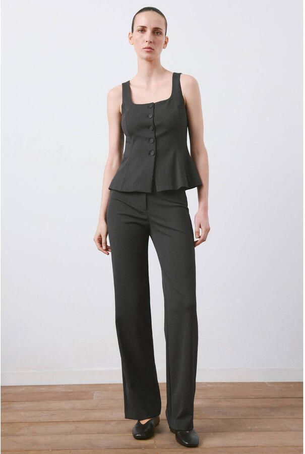Mango gilet grijs