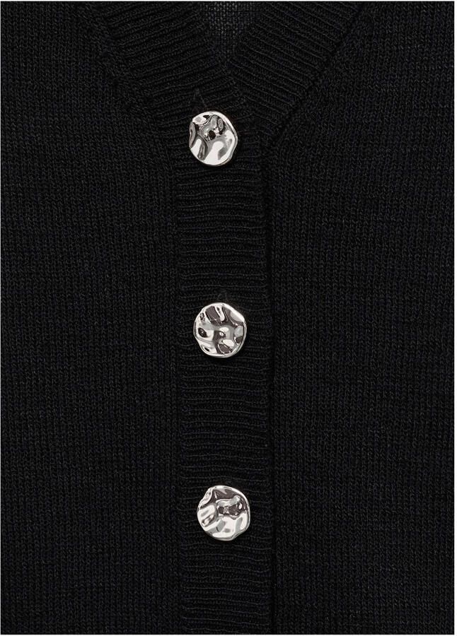 Mango gilet zwart fijn gebreid - Foto 2