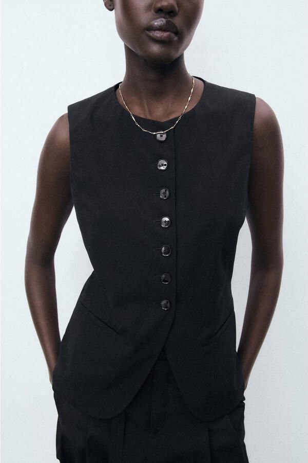 Mango gilet zwart