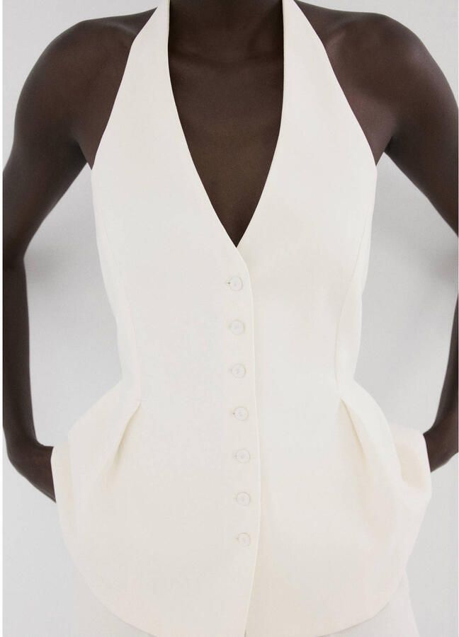 Mango gilet top ecru - Foto 2