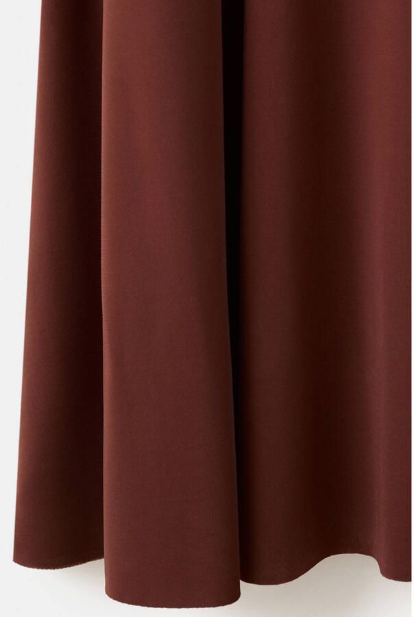 Mango halter midi jurk roodbruin - Foto 3