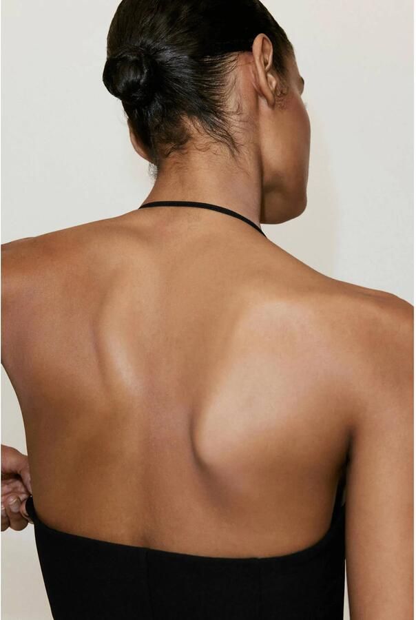 Mango halter midi jurk zwart - Foto 2