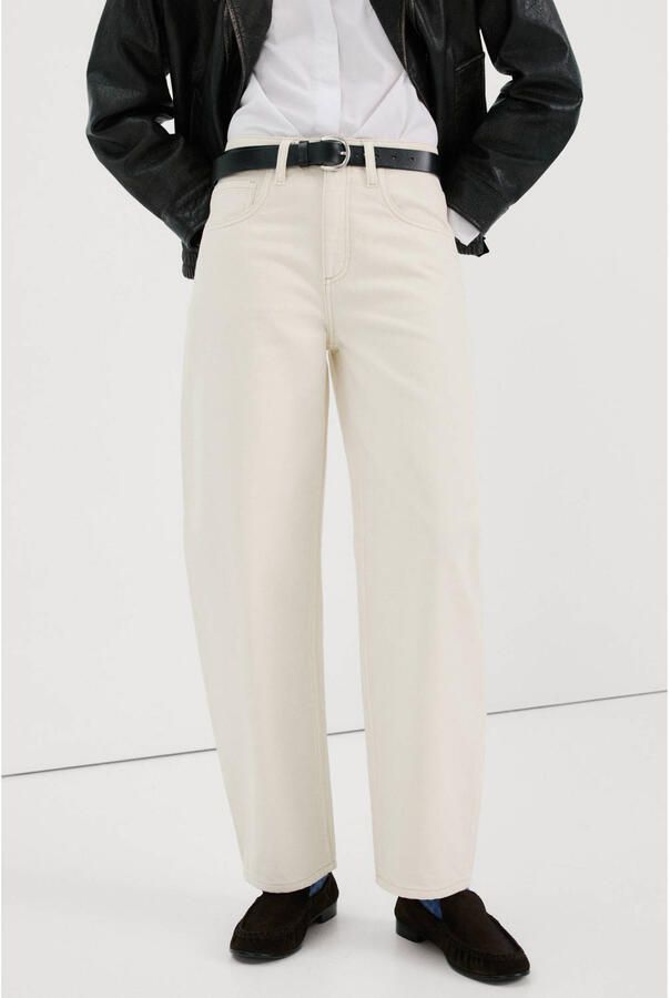 Mango High-waist barrel jeans high waist barrel jeans ecru