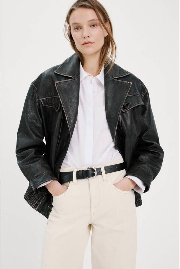 Mango High-waist barrel jeans high waist barrel jeans ecru - Foto 2