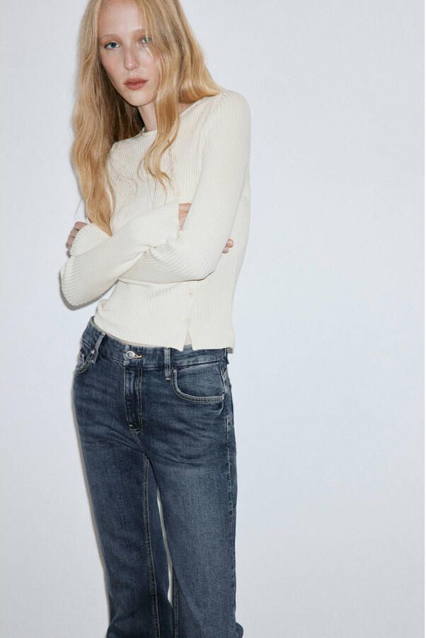 Mango high waist flared jeans medium blue denim - Foto 3