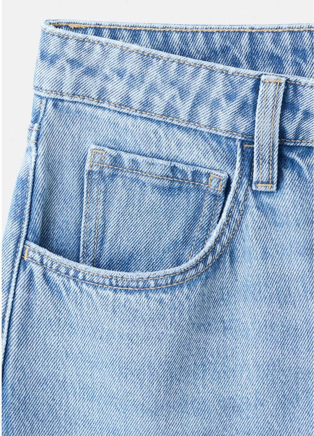 Mango high waist barrel jeans medium blue denim - Foto 2