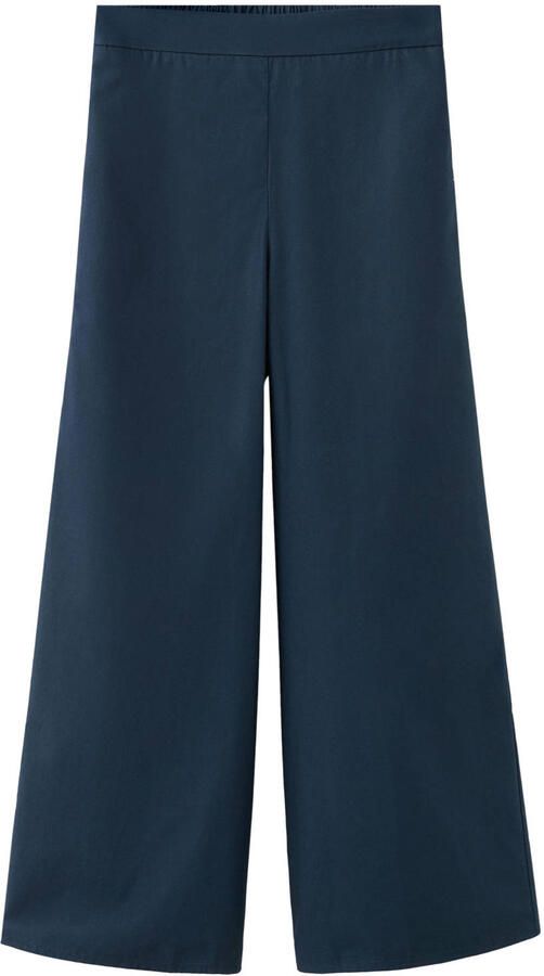 Mango high waist casual broek donkerblauw - Foto 3