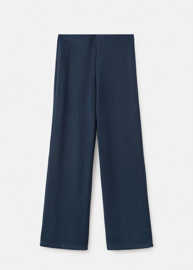 Mango high waist casual broek donkerblauw - Foto 2