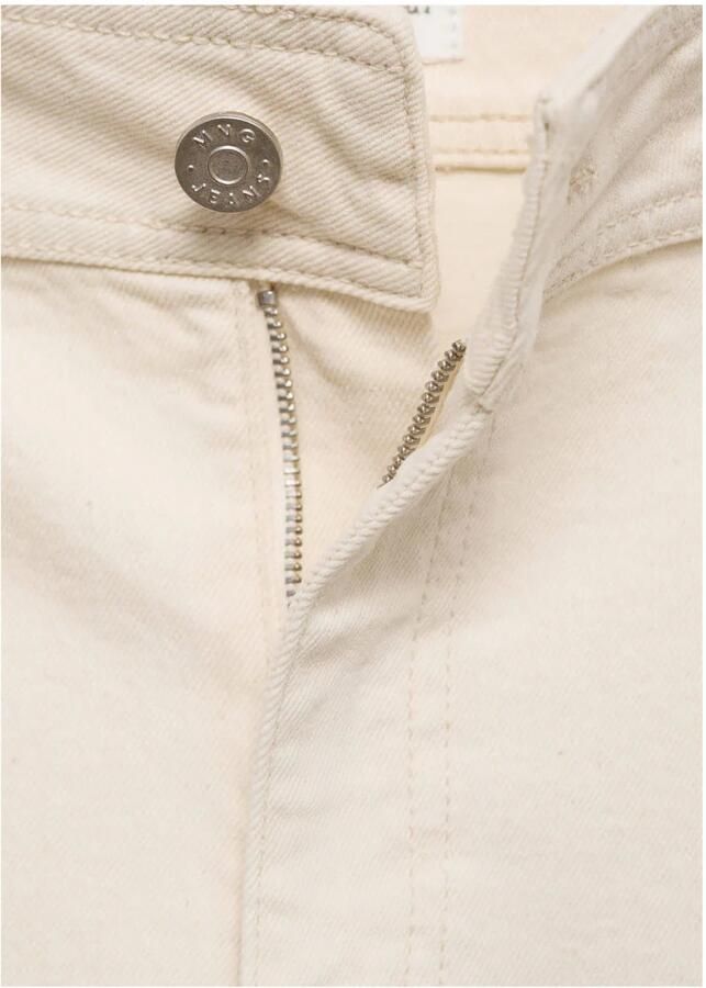 Mango high waist cropped leg jeans ecru - Foto 2
