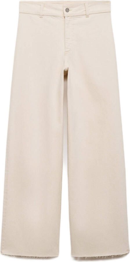 Mango high waist cropped leg jeans ecru - Foto 3
