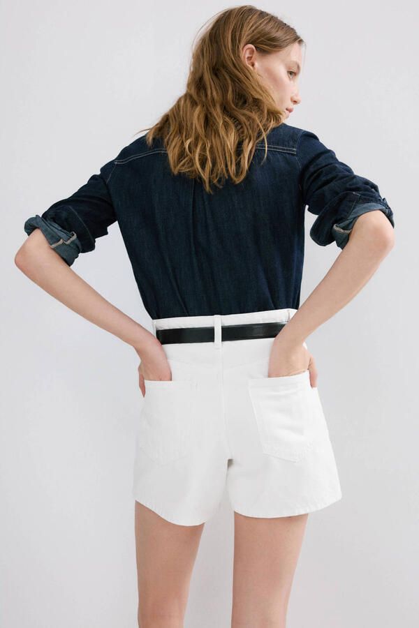 Mango high waist denim short wit - Foto 2