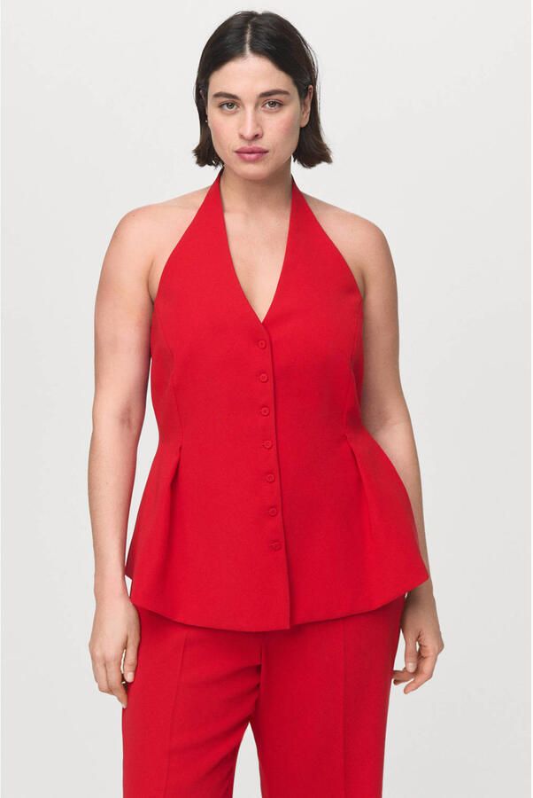 Mango high waist flared broek - Foto 3