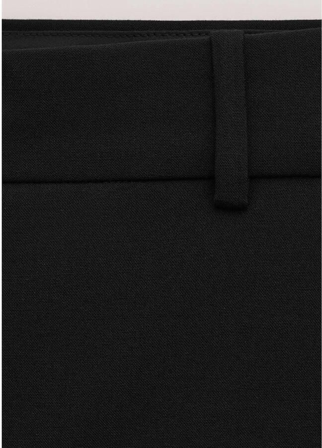 Mango high waist flared broek met wol zwart - Foto 2