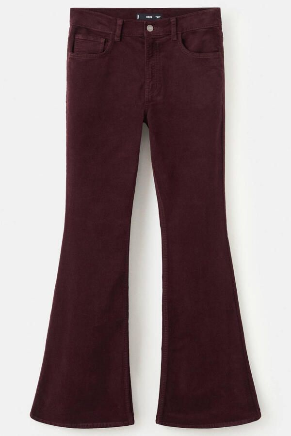 Mango high waist flared jeans donkerrood - Foto 2