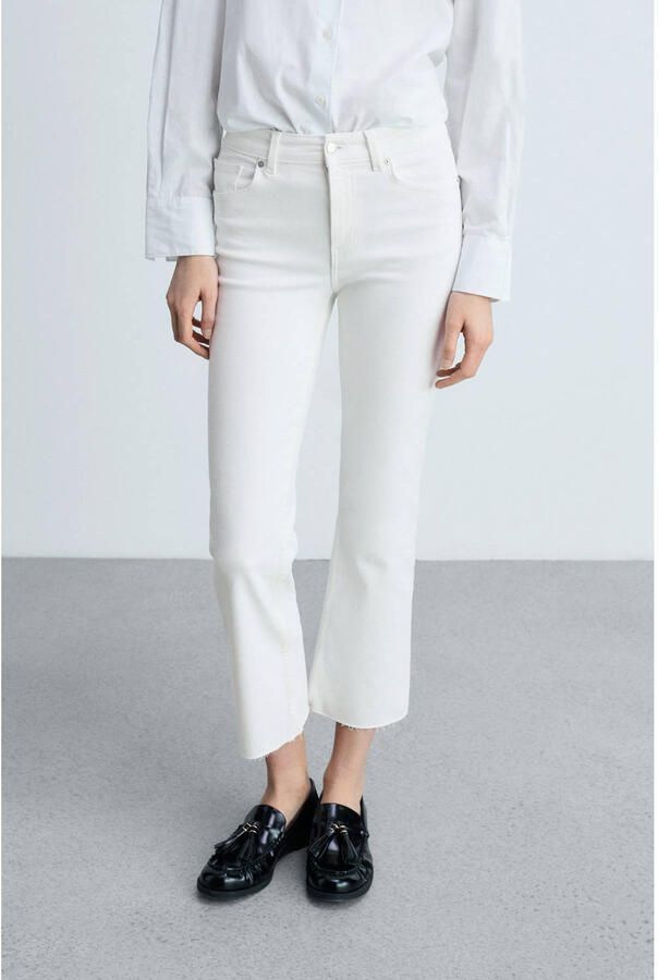 Mango high waist flared jeans wit