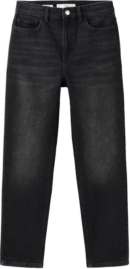 Mango high waist mom jeans black denim - Foto 3