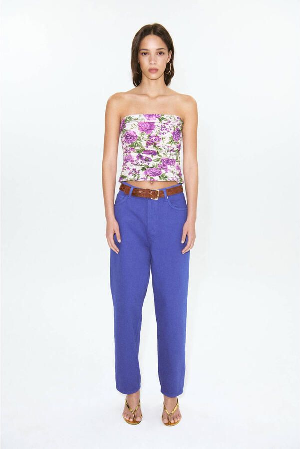 Mango high waist mom jeans blauw
