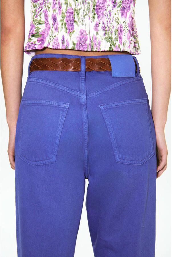 Mango high waist mom jeans blauw - Foto 3