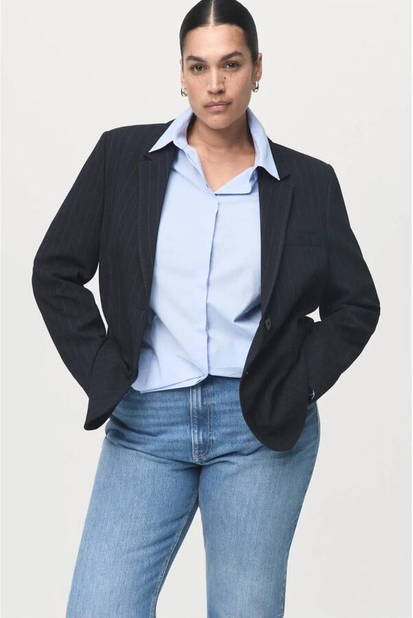 Mango high waist mom jeans light blue denim - Foto 2