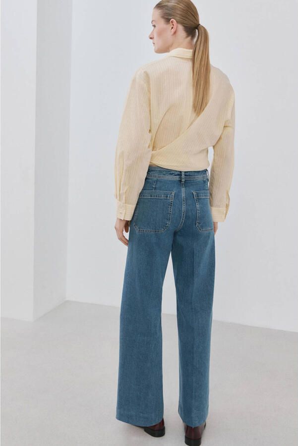 Mango high waist regular fit jeans medium blue denim - Foto 3
