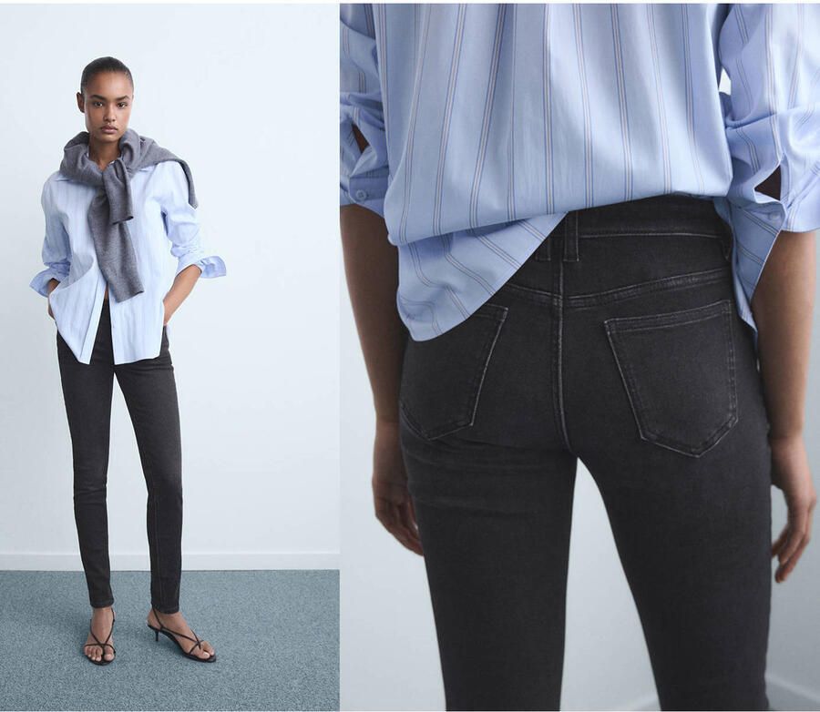 Mango high waist skinny jeans grey denim - Foto 2