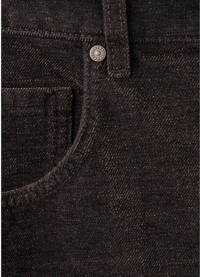 Mango high waist straight leg broek donkerbruin - Foto 2