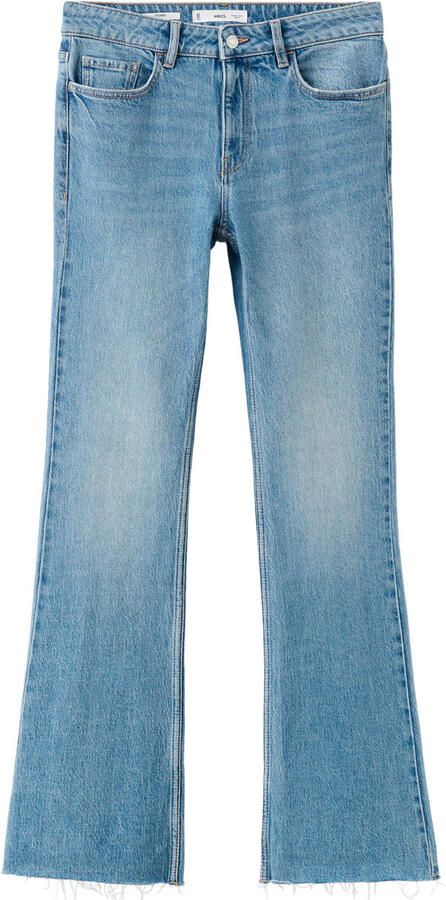 Mango high waist straight leg jeans light blue denim - Foto 3