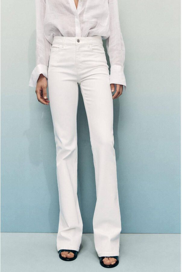 Mango high waist straight leg jeans wit - Foto 1