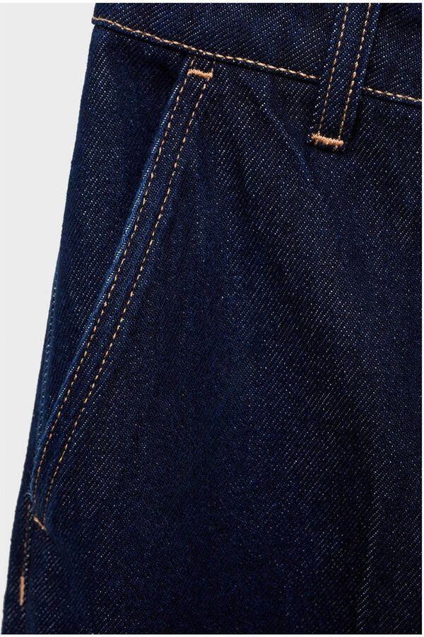 Mango high waist wide leg jeans dark blue denim - Foto 3