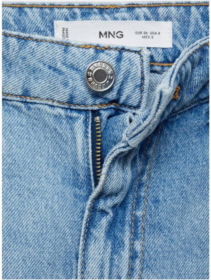 Mango high waist wide leg jeans light blue denim - Foto 2