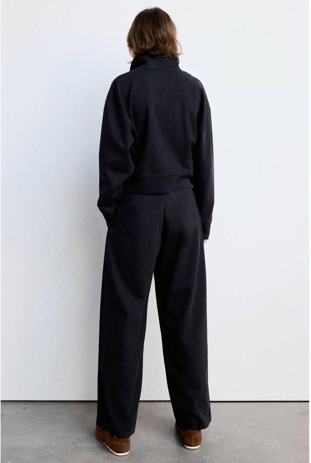 Mango straight leg broek donkerblauw - Foto 3