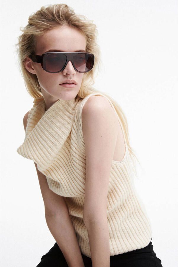 Mango gilet met wol beige - Foto 3
