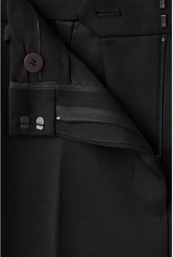Mango straight leg pantalon zwart