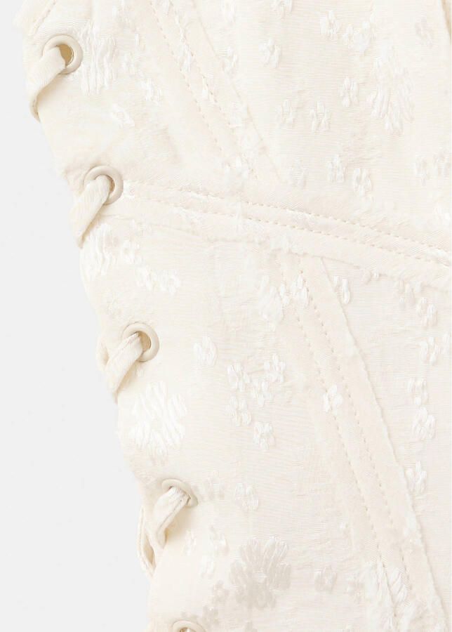 Mango jacquard top ecru - Foto 2