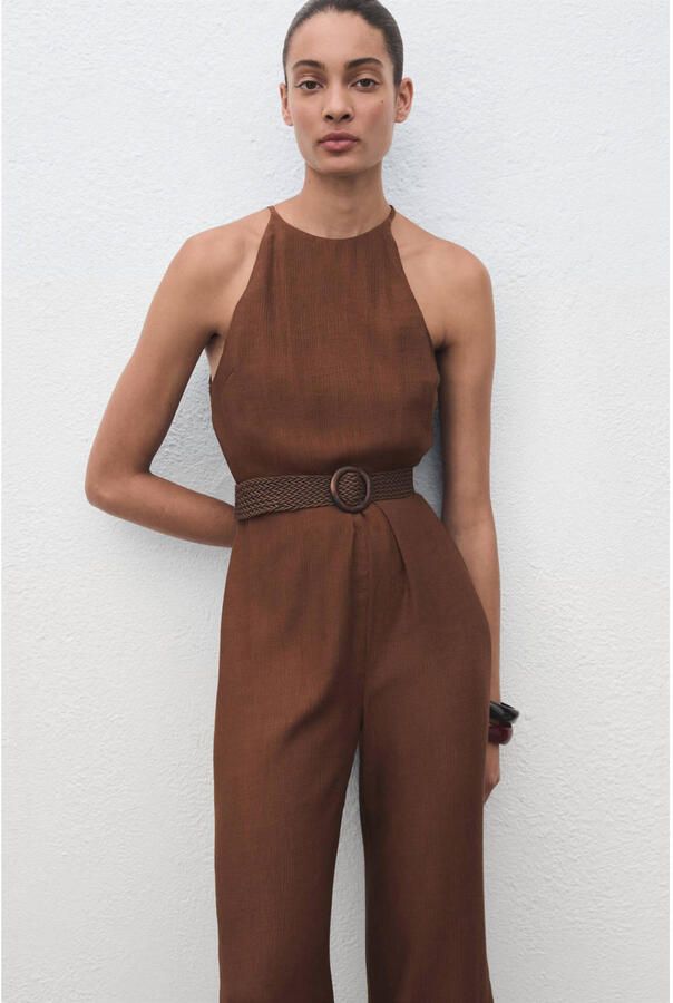 Mango jumpsuit bruin - Foto 1