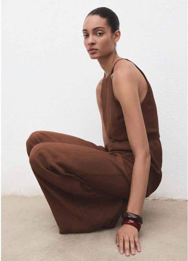 Mango jumpsuit bruin - Foto 2