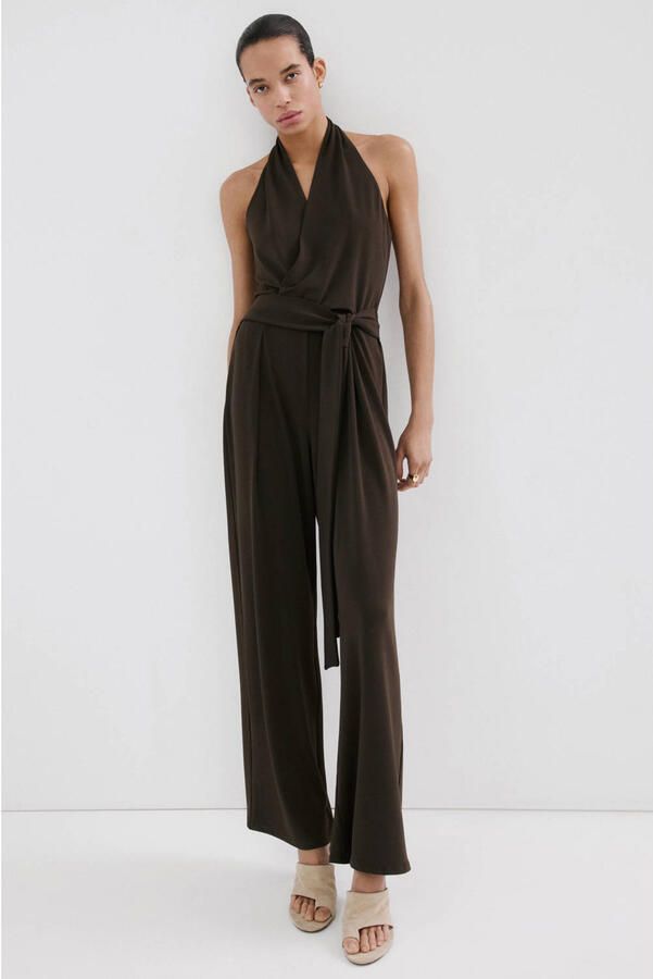 Mango jumpsuit bruin