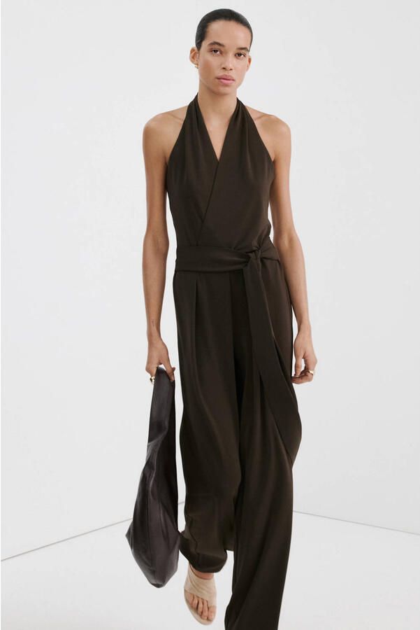 Mango jumpsuit bruin - Foto 3