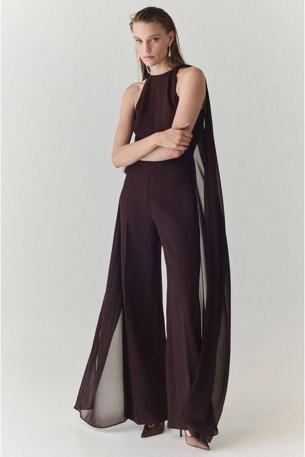 Mango jumpsuit bruin