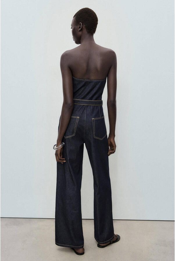 Mango jumpsuit dark blue denim - Foto 3