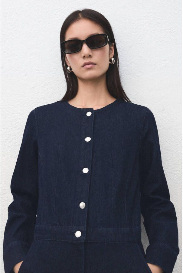 Mango jumpsuit dark blue denim