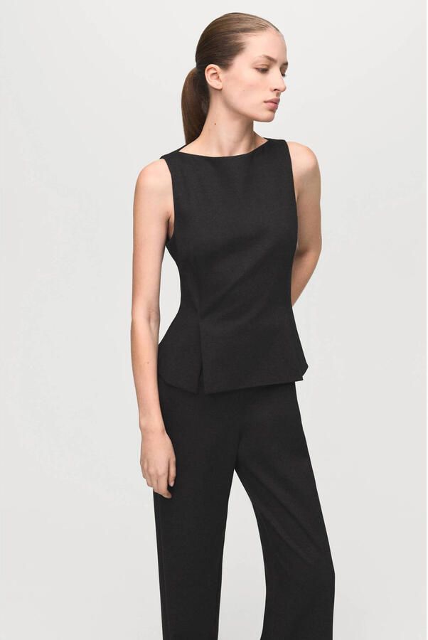 Mango jumpsuit donkerbruin