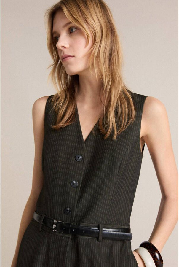 Mango jumpsuit donkergroen - Foto 2